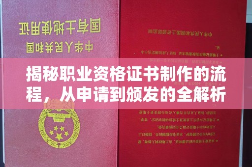 安丘揭秘职业资格证书制作的流程，从申请到颁发的全解析