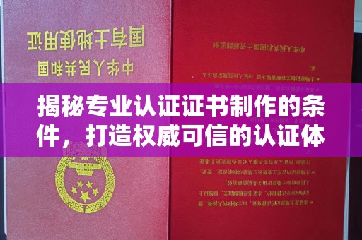 安丘揭秘专业认证证书制作的条件，打造权威可信的认证体系