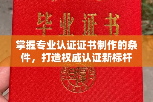 安丘掌握专业认证证书制作的条件，打造权威认证新标杆